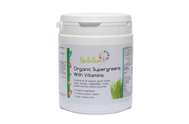 Organic Supergreens with Vitamins, health supplement